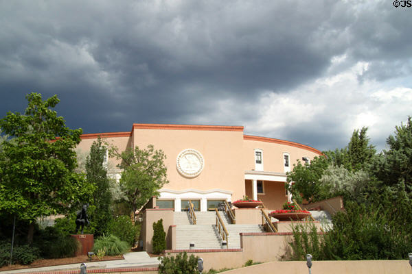 New Mexico State Capitol (1966). Santa Fe, NM. Style: New Mexico Territorial Style. Architect: W.C. Kruger.