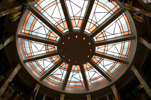 Skylight in rotunda of New Mexico State Capitol. Santa Fe, NM.