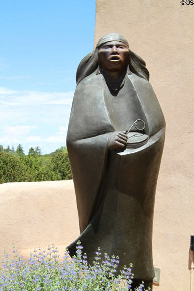 Morning Prayer sculpture (1987) by Allan Houser at Museum of Indian Arts & Culture. Santa Fe, NM.