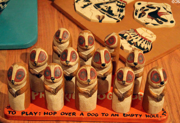 Hop over game in study gallery in Museum of Indian Arts & Culture. Santa Fe, NM.