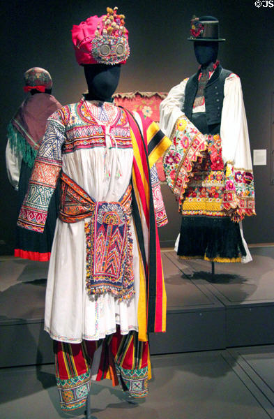 Indian men's wedding ensembles (c1980 & 65) at Museum of International Folk Art. Santa Fe, NM.