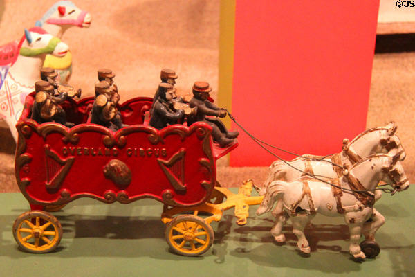Antique model toy circus wagon in Girard wing at Museum of International Folk Art. Santa Fe, NM.