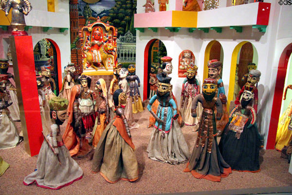 Dolls from India in Girard wing at Museum of International Folk Art. Santa Fe, NM.