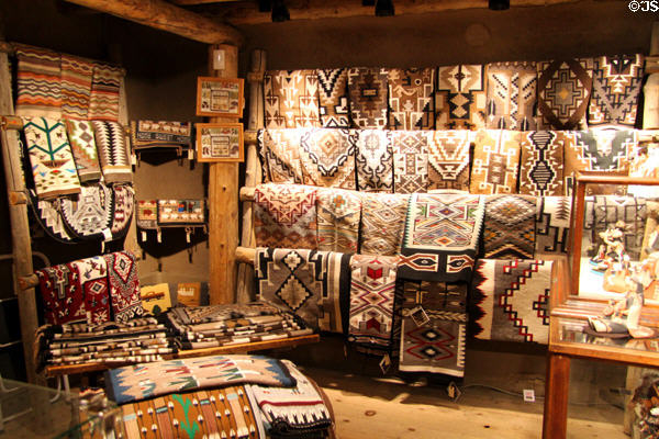 Carpets in shop at Wheelwright Museum of the American Indian. Santa Fe, NM.