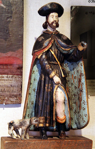 St. Roch statue (19th C) from Spain at Museum of Spanish Colonial Art. Santa Fe, NM.