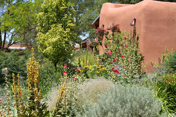 Flower garden at Rancho de las Golondrinas. Santa Fe, NM.