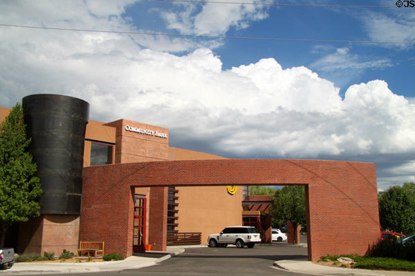 Modern architecture of Santa Fe Railyard district. Santa Fe, NM.