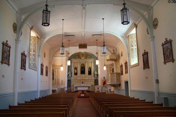 Interior of San Felipe de Neri Church. Albuquerque, NM.