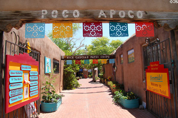 Patio shops off Old Town Square. Albuquerque, NM.