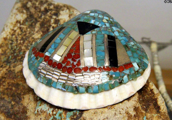 Native jewelry using Turquoise at Turquoise Museum. Albuquerque, NM.