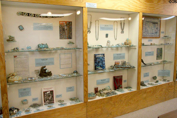 Turquoise display at Turquoise Museum. Albuquerque, NM.