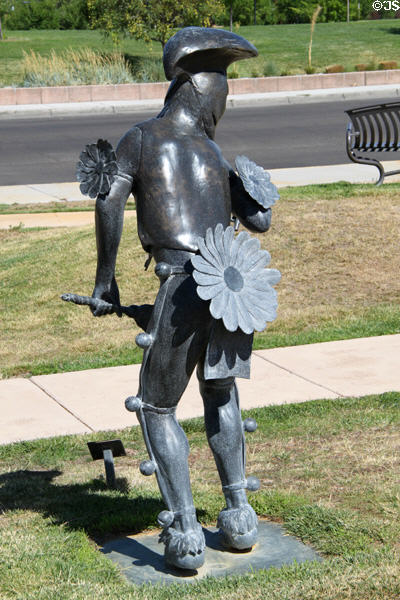 The Dancer statue (1989) by Michael Naranjo at Albuquerque Museum. Albuquerque, NM.