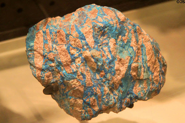 Papagoite rock at New Mexico Museum of Natural History & Science. Albuquerque, NM.
