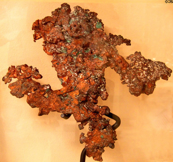 Copper ore at New Mexico Museum of Natural History & Science. Albuquerque, NM.