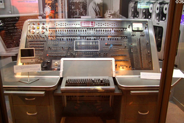 Univac I control console (1953) in computer history wing at New Mexico Museum of Natural History & Science. Albuquerque, NM.
