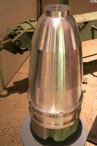 W70 tactical nuclear warhead (1970s) used on MGM-52 Lance weapons system at National Museum of Nuclear Science & History. Albuquerque, NM.