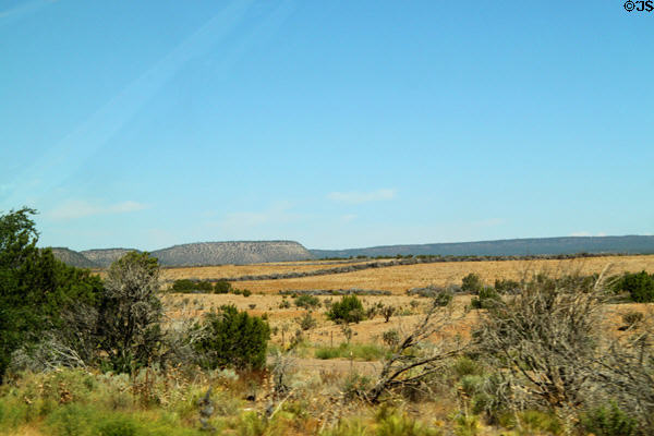Landscape along Interstate 40 in eastern New Mexico. NM.