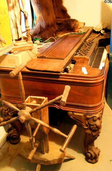 Piano brought to Taos (c1858) by ox-team at Governor Bent Museum. Taos, NM.