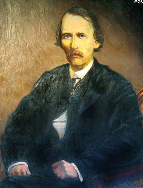 Christopher Carson (1809-68) portrait (1935) by Blanche C. Grant in Kit Carson Home. Taos, NM.