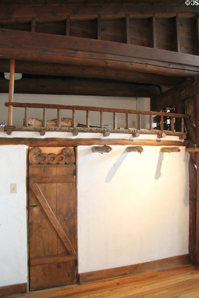 Loft in Nicolai Fechin studio at Taos Art Museum. Taos, NM.