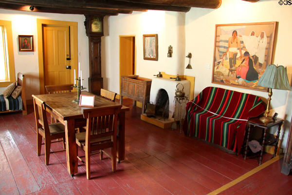 Living room at Blumenschein Home & Museum. Taos, NM.