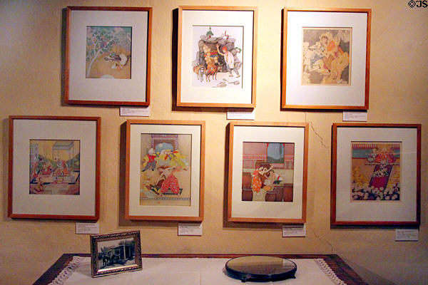 Arabian Nights paintings (1944-5) by Mary Greene Blumenschein at Blumenschein Home & Museum. Taos, NM.