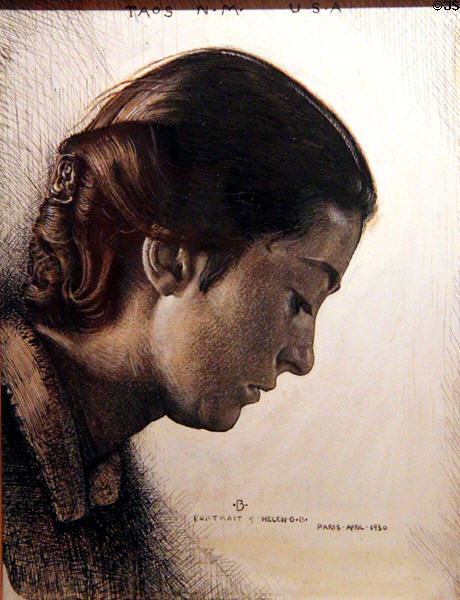 Helen Greene Blumenschein portrait (1930) at Blumenschein Home & Museum. Taos, NM.
