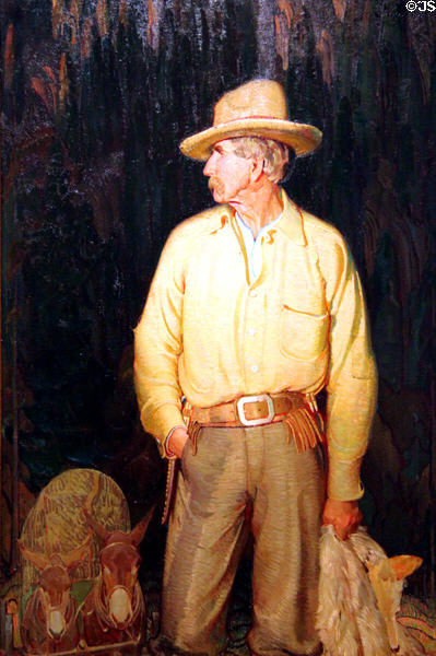 Ginger painting (c1932) by W. Herbert Dunton at Harwood Museum of Art. Taos, NM.