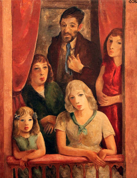 D.H. Lawrence & the Three Fates painting by B.J.O. Nordfeldt at Harwood Museum of Art. Taos, NM.
