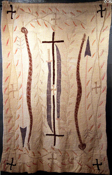 Colcha (bedspread) (c1920s) probably from Carson, NM at Harwood Museum of Art. Taos, NM.