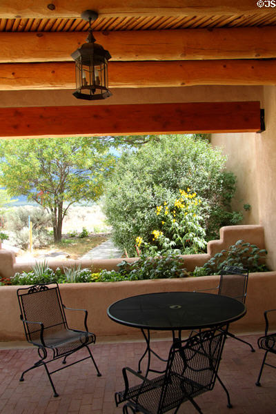 Front porch of Millicent Rogers Museum. Taos, NM.