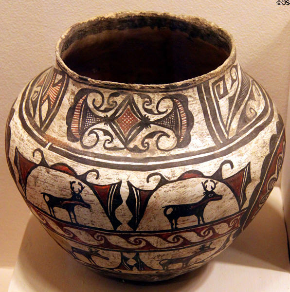Zuni polychrome jar (c1900) at Millicent Rogers Museum. Taos, NM.