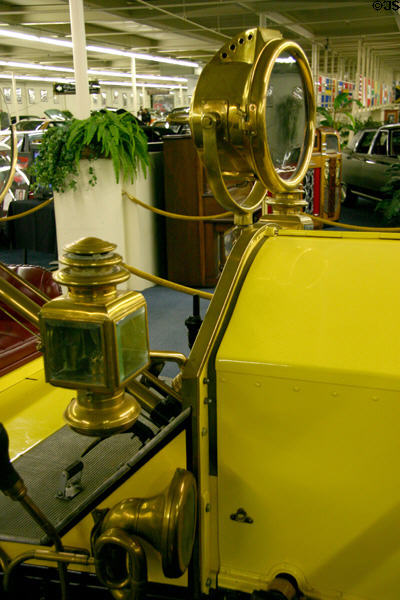 Brass lamps of American LeFrance Speedster (1918) at Auto Collection at Imperial Palace. Las Vegas, NV.