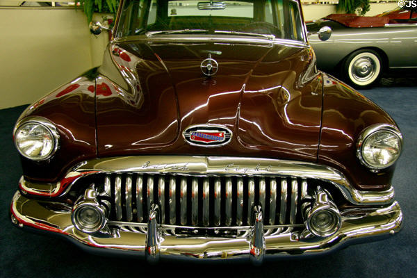 Front grill of Buick Super Woody Estate Wagon (1952) at Auto Collection at Imperial Palace. Las Vegas, NV.