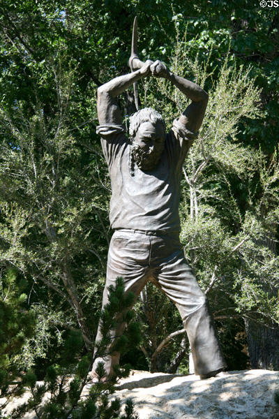 Statue Tribute to Nevada Miners (1983) by Greg Melton (on State Capitol grounds). Carson City, NV.