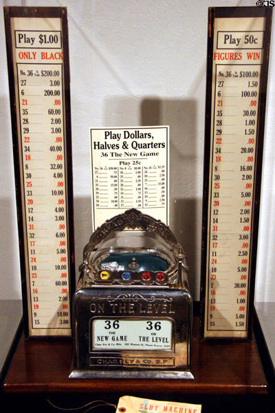 On The Level dice slot machine by Fey at Nevada State Museum. Carson City, NV.