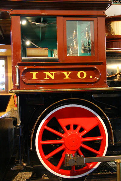 Cab of Virginia & Truckee steam locomotive #22 (1875) at Nevada State Railroad Museum. Carson City, NV.