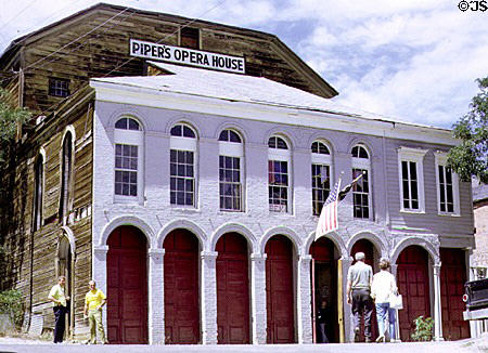 Historical photo (c1968) of Piper's Opera House from frontier days of Virginia City. Virginia City, NV.