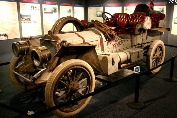 Thomas Flyer (1907) of Buffalo, NY winner of New York to Paris race at National Automobile Museum. Reno, NV.