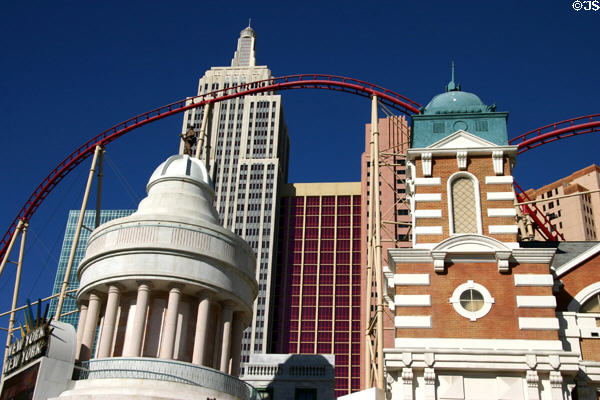 Heritage structures replicated at New York, New York Las Vegas. Las Vegas, NV.