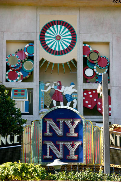 Gambling decorations of New York, New York Hotel. Las Vegas, NV.