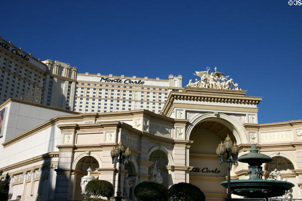 Monte Carlo Las Vegas (1996) (32 floors) (3770 Vegas Blvd. South) modeled after Place du Casino in Monte Carlo, Monaco. Las Vegas, NV.