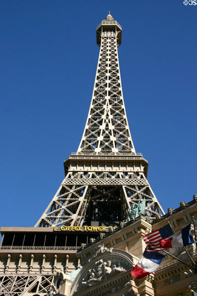 Paris Hotel Eiffel Tower (1999) (165 m 540 ft). Las Vegas, NV. Architect: Leidenfrost/Horowitz & Assoc..