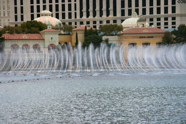 Dancing water show in front of Bellagio Hotel. Las Vegas, NV.
