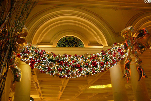 Christmas garland at Bellagio. Las Vegas, NV.