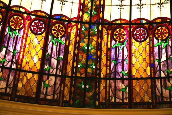 Stained glass skylight detail in Bally's Hotel. Las Vegas, NV.