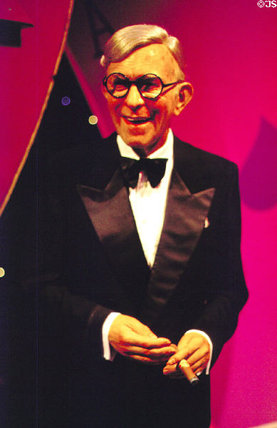 Wax figure of George Burns in Madame Tussauds Las Vegas at Venetian Hotel. Las Vegas, NV.