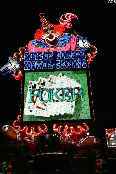 Circus Circus Hotel sign. Las Vegas, NV.