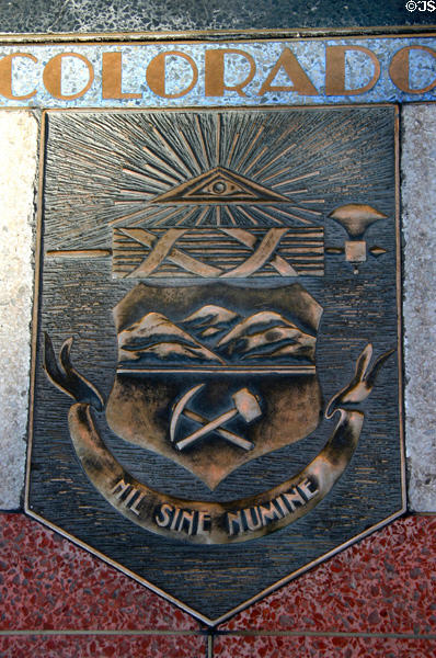 Shields of states participating in Hoover Dam: Colorado. Las Vegas, NV.