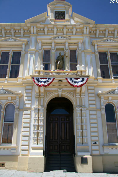 Facade of Storey County Courthouse (1876). Virginia City, NV.